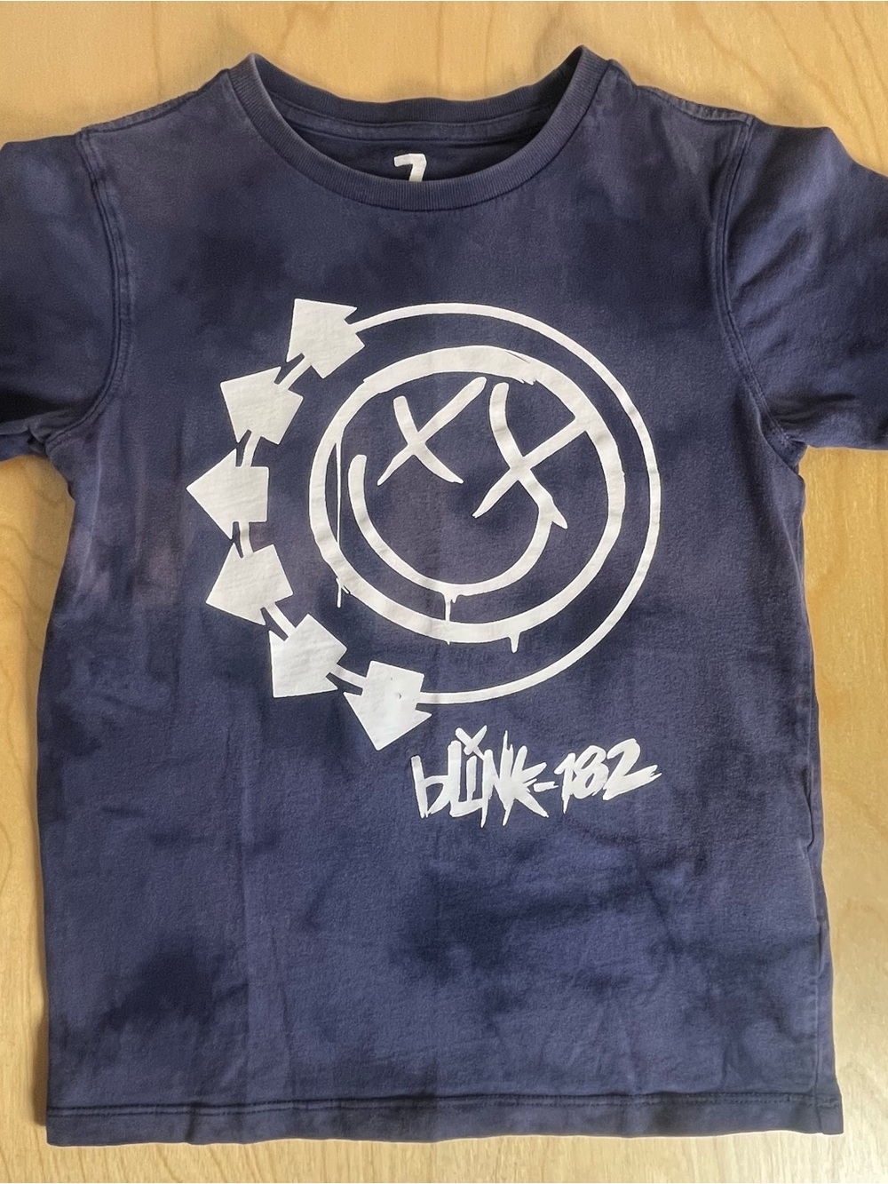 Cotton On Kids Navy Blue Graphic Tee with White Blink-182 Logo